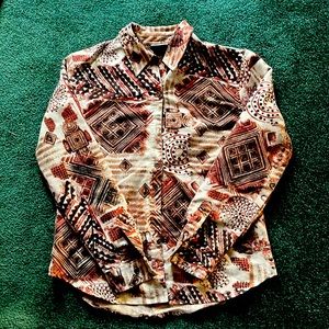 Vintage Chico’s Women’s Patterned Button-Up Size 0